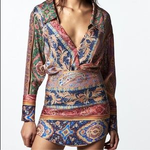 Zara two piece printed set: skirt size S